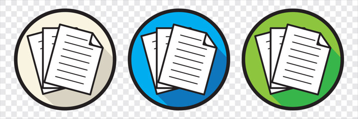 Leinwandbilder - Pdf document icon. Document vector icon isolated vector graphic. Paper document page icon vector element. Agreement file symbol. EPS 10.