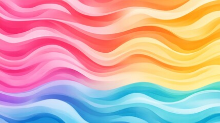 A colorful wave with a rainbow in the middle. The colors are bright and vibrant, creating a sense of energy and excitement. The wave appears to be flowing and dynamic, suggesting movement and life