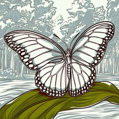 Wall Mural - butterfly cartoon