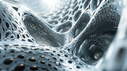Poster - Exploring intricate patterns in abstract structures with a focus on organic forms and textures