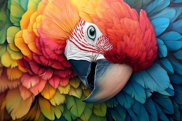 Poster - blue and gold macaw