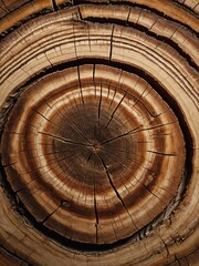 Sticker - Close-up view of tree rings, revealing nature's intricate patterns.