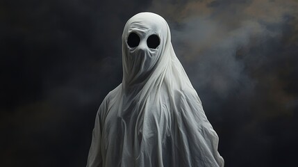 Canvas Print - halloween ghost costume character. 