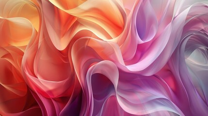 Poster - Colorful abstract wave patterns swirling together in a dynamic and vibrant composition