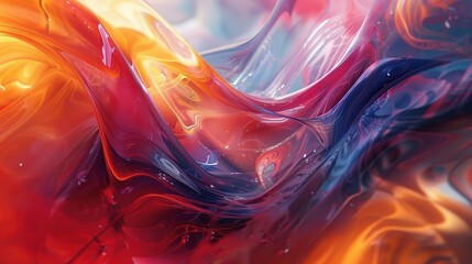 Poster - A vibrant abstract swirl of colors showcasing smooth gradients and fluid motion