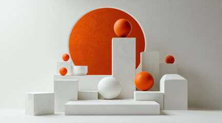 Wall Mural - Abstract Orange Still Life.