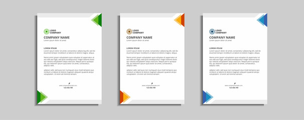 Wall Mural - modern corporate letterhead template design