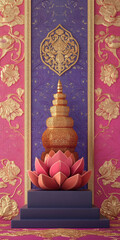 Canvas Print - Lotus & Pagoda Decor.