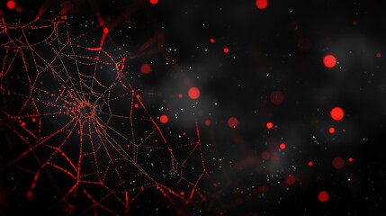 Sticker - halloween spider web dark scary wallpaper on dark background 