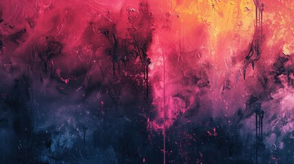 Poster - Abstract art featuring vibrant colors and textured patterns creating a dynamic visual experience