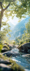 Canvas Print - Stream In Forest.