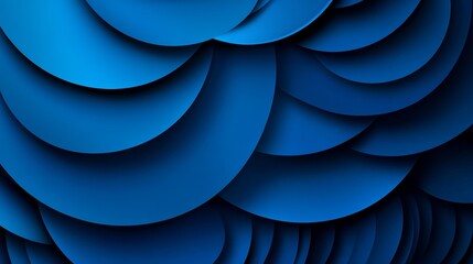 Wall Mural - A modern and abstract background featuring overlapping blue circles in a layered pattern, creating a sense of depth and texture.  The design symbolizes harmony, unity, and the interconnectedness of th