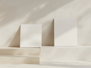 Wall Mural - Blank Canvas Mockup.