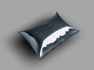 Poster - Glossy Pillow Bag Package For Food Snack