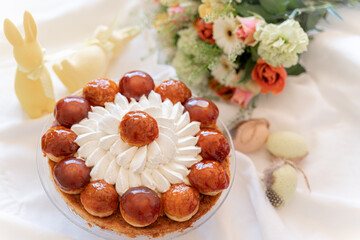 A delicious Saint-Honoré cake