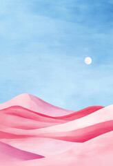 Poster - Pink Desert Moon.