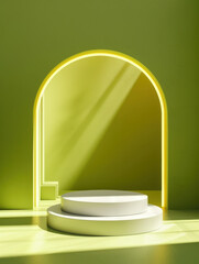 Wall Mural - Green Arch Podium.