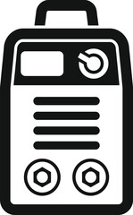 Poster - Inverter welding machine with digital display icon showing welding current and overheat protection