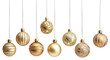 © Rawpixel.com - PNG Elegant gold Christmas ornaments