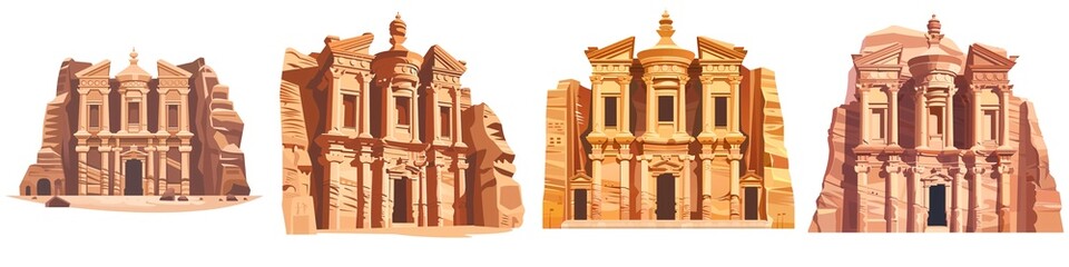 Wall Mural - A simple vector icon illustration depicting the group of Petra for a website isolated white background