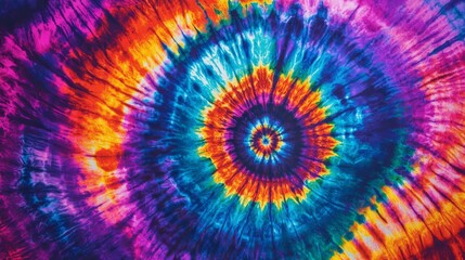 Funky tie-dye patterns with bright, swirling colors and a retro aesthetic