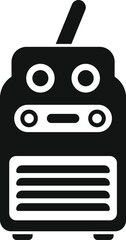 Poster - This is a glyph vector illustration of an inverter welding machine with a control panel
