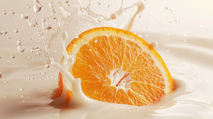 Sticker - Orange Splash in Milk