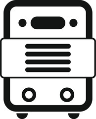 Poster - Simple vector representing a vintage radio receiver, evoking nostalgia and the golden age of broadcasting