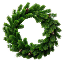 Wall Mural - PNG Festive evergreen holiday wreath