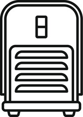 Poster - simple and modern line art icon of an electric heater, perfect for representing heating solutions an