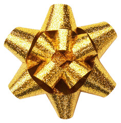 Wall Mural - PNG Sparkling golden gift bow