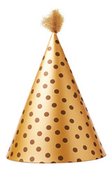 Sticker - PNG Golden polka dot party hat