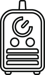 Poster - Simple vector illustration of a portable welding machine with a handle on top