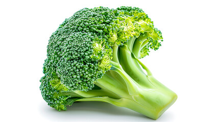 Canvas Print - Single Broccoli Head in Bright Studio Lighting.