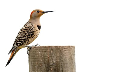 Wall Mural - northern flicker or common flicker - colaptes auratus - native to most of north america, parts of ce