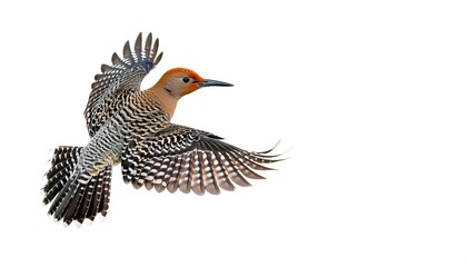 Wall Mural - northern flicker or common flicker - colaptes auratus - native to most of north america, parts of ce