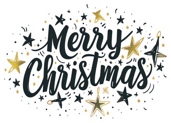 Sticker - PNG Festive Merry Christmas illustration