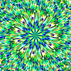 Poster - Radial pattern mosaic background - colorful abstract vector design with geometrical shapes