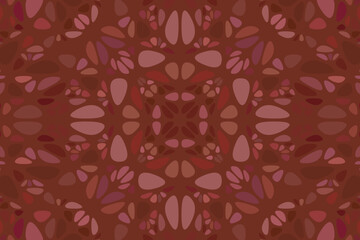 Poster - Abstract geometrical radial flower mosaic pattern background design - circular hypnotic psychedelic vector illustration