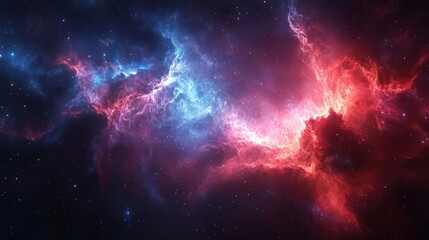 Wall Mural - A breathtaking image of a nebula filled with vibrant colors in the cosmic expanse.