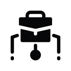 suitcase icon. vector glyph icon for your website, mobile, presentation, and logo design.