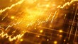 © pinporn manosri - A financial chart with gold lines and data points overlaid on a luxurious golden background.