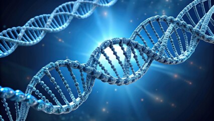 Aufkleber - of interconnected DNA strands forming a chain-like pattern, catena, DNA, genetics, science, biology, chain, connected