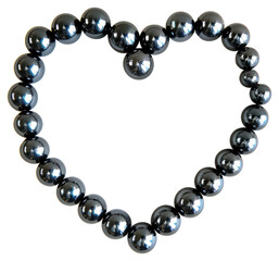 PNG Black bead heart shape design