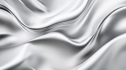 Poster - Smooth silver gradient background with gentle curves, modern and sophisticated texture for digital art