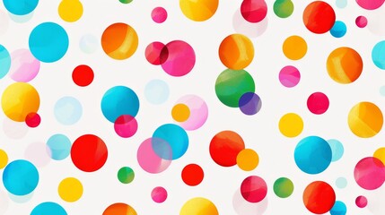 Wall Mural - Colorful Polka Dot Pattern