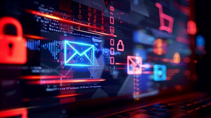 Poster - mail scam fraud, online internet email, information