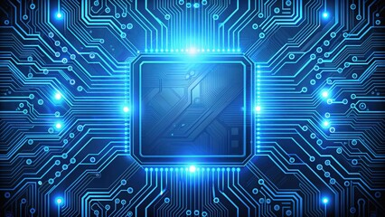 Fototapete - Futuristic electronic circuit technology background, abstract, digital, futuristic, technology,circuit, electronic, background