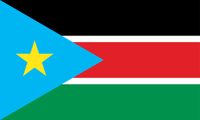 South Sudan flag national material design