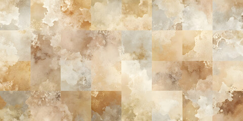 Poster - Golden Beige Watercolor Texture: A seamless pattern of warm, earthy hues blending in a harmonious abstract design. 